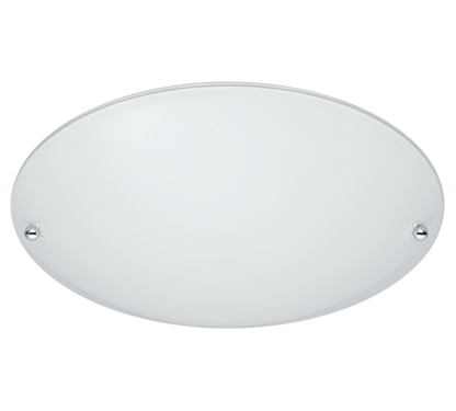 Petit Plafonnier Rond en Verre Blanc