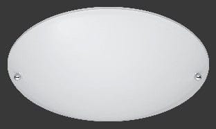 Petit Plafonnier Rond en Verre Blanc