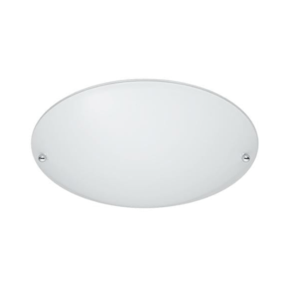 Petit Plafonnier Rond en Verre Blanc