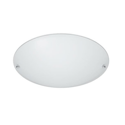 Petit Plafonnier Rond en Verre Blanc