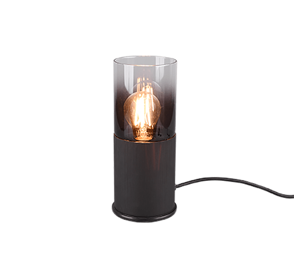 Petite Lampe de Table en Verre Noir