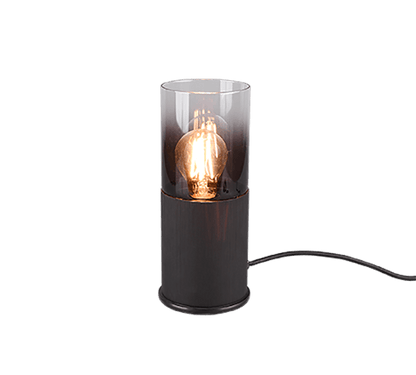 Petite Lampe de Table en Verre Noir
