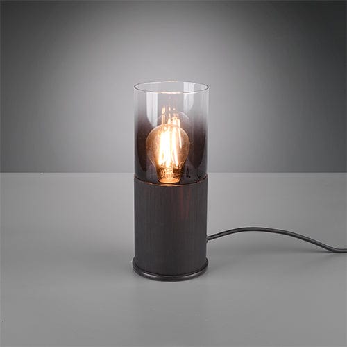 Petite Lampe de Table en Verre Noir