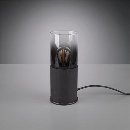 Petite Lampe de Table en Verre Noir
