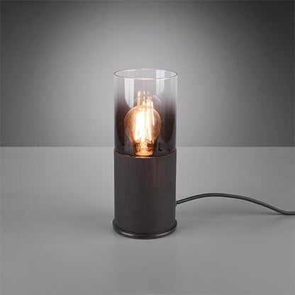 Petite Lampe de Table en Verre Noir