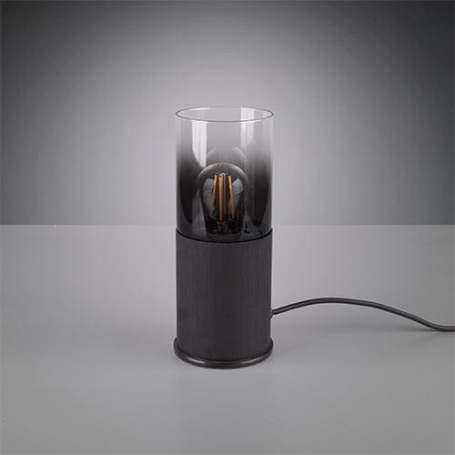 Petite Lampe de Table en Verre Noir