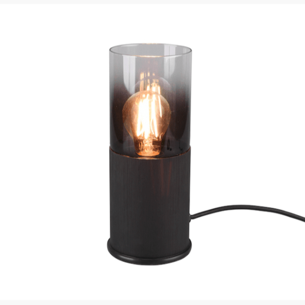 Petite Lampe de Table en Verre Noir