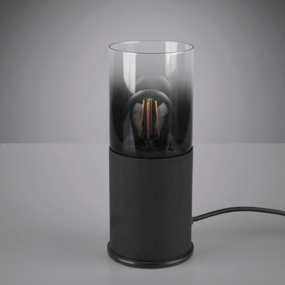 Petite Lampe de Table en Verre Noir