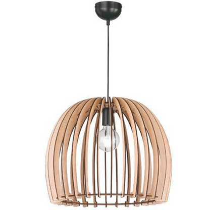 Petite lampe en suspension en bois pour chambre