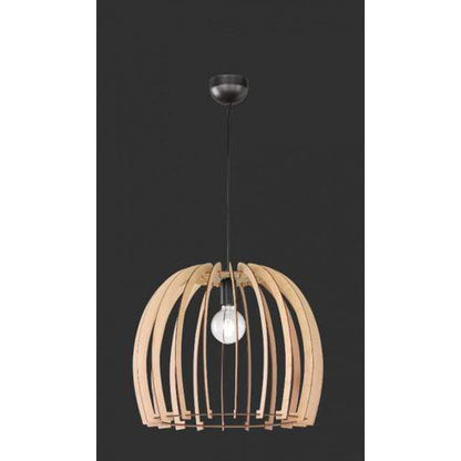 Petite lampe en suspension en bois pour chambre