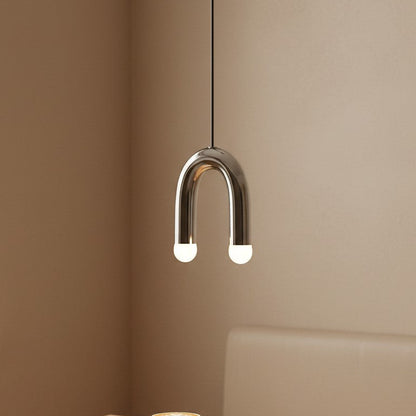 Lustre LED en forme de U couleur pastel - Style scandinave