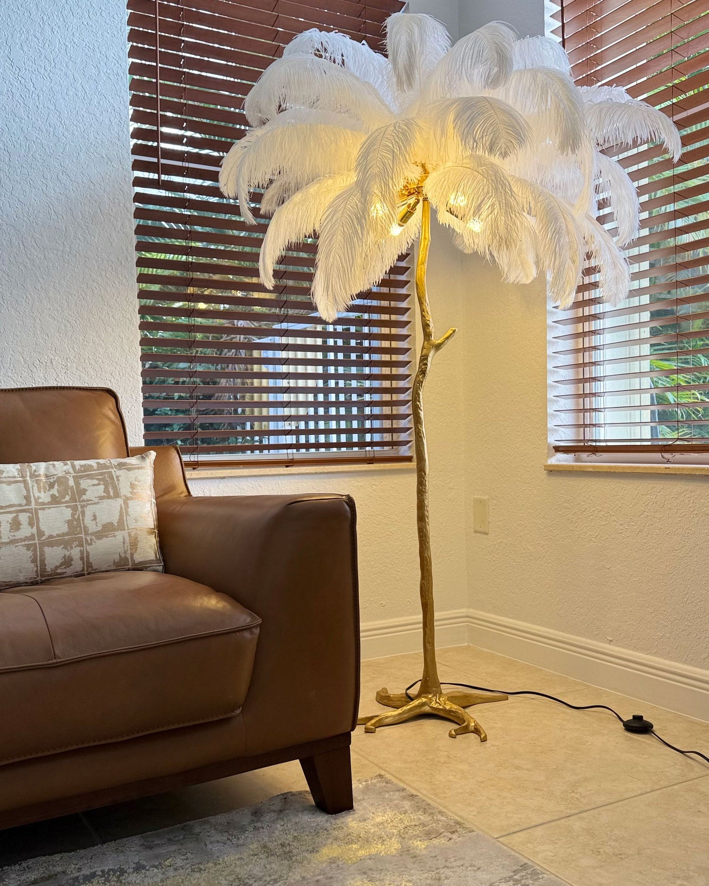 "Feather Oasis" Floor Lamp