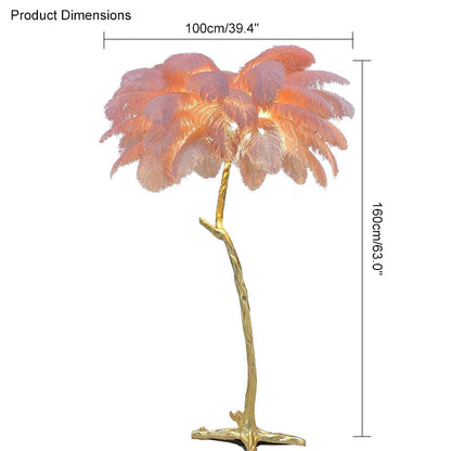 "Feather Oasis" Floor Lamp