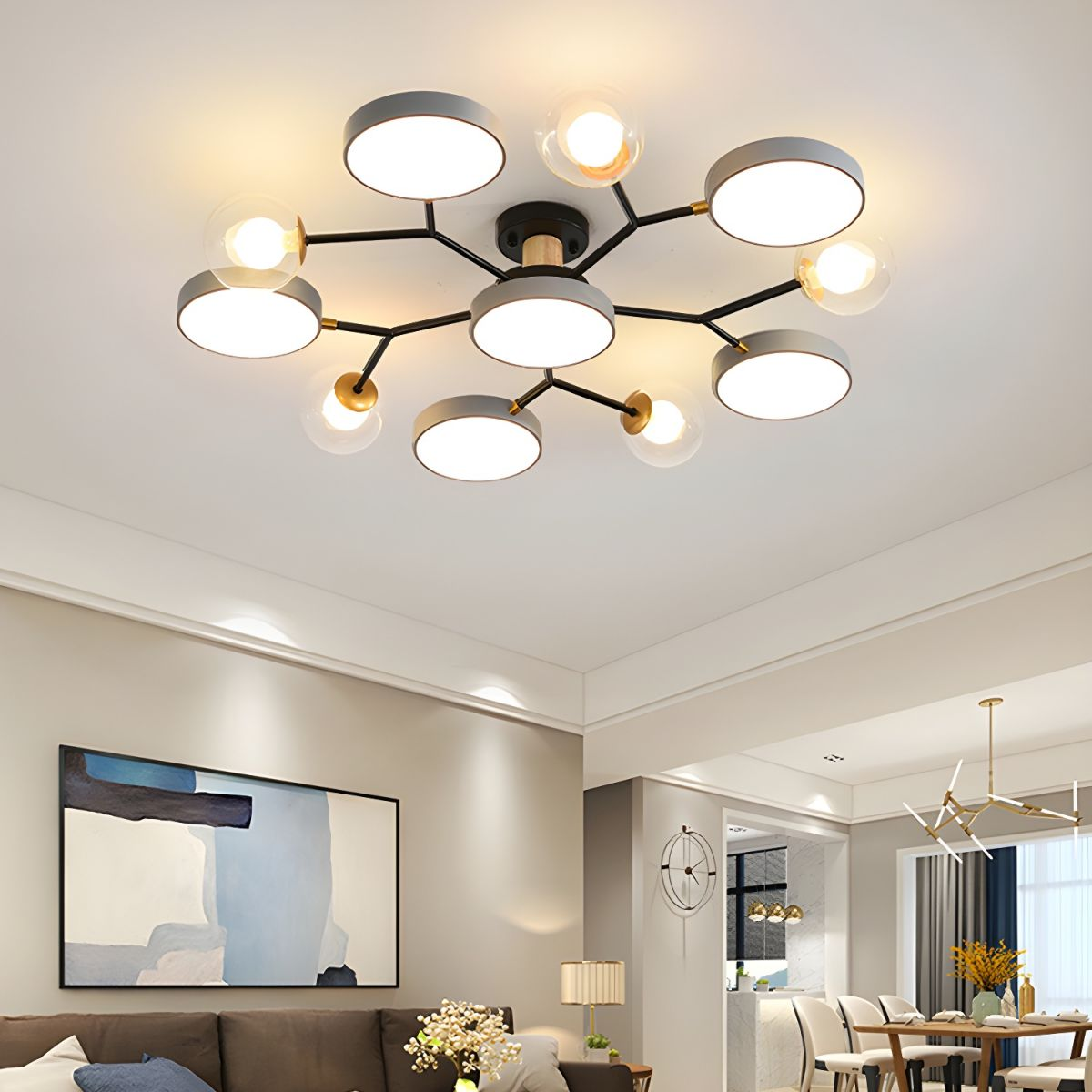 Plafonnier Branches LED - Élégance Naturelle Moderne