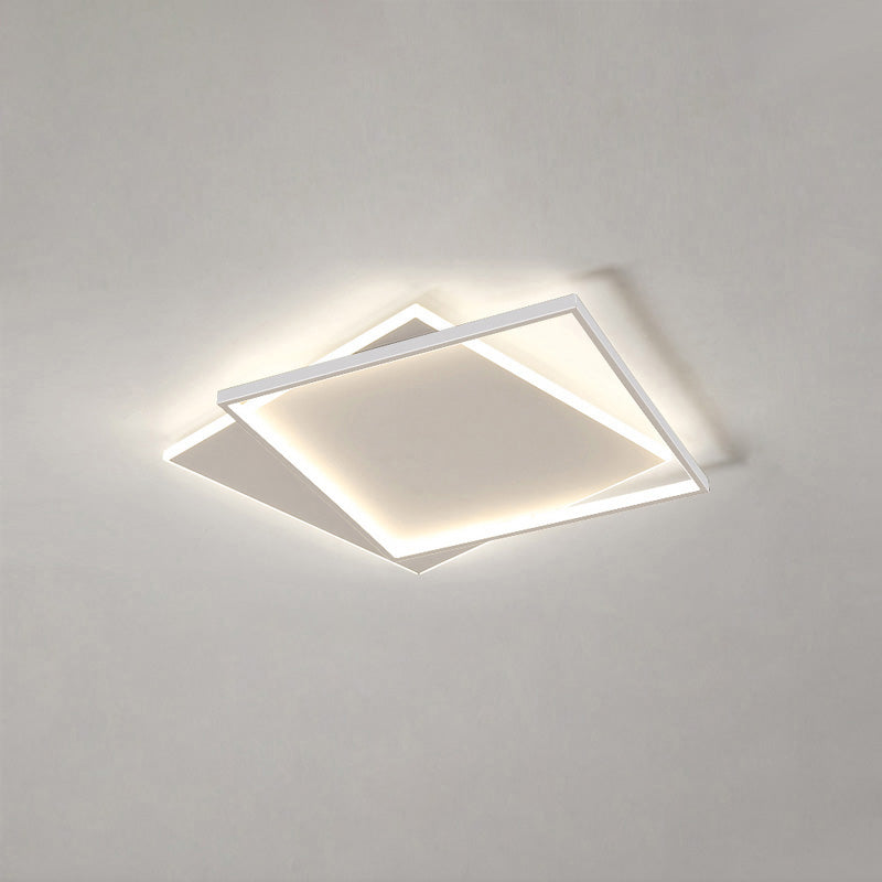 Plafonnier Carré Moderne Ultra-Fin