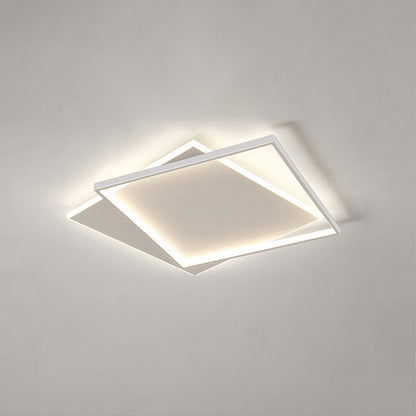 Plafonnier Carré Moderne Ultra-Fin