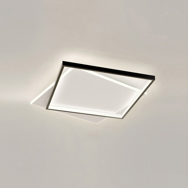 Plafonnier Carré Moderne Ultra-Fin