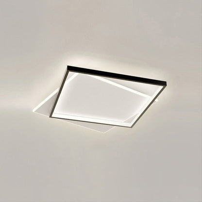 Plafonnier Carré Moderne Ultra-Fin