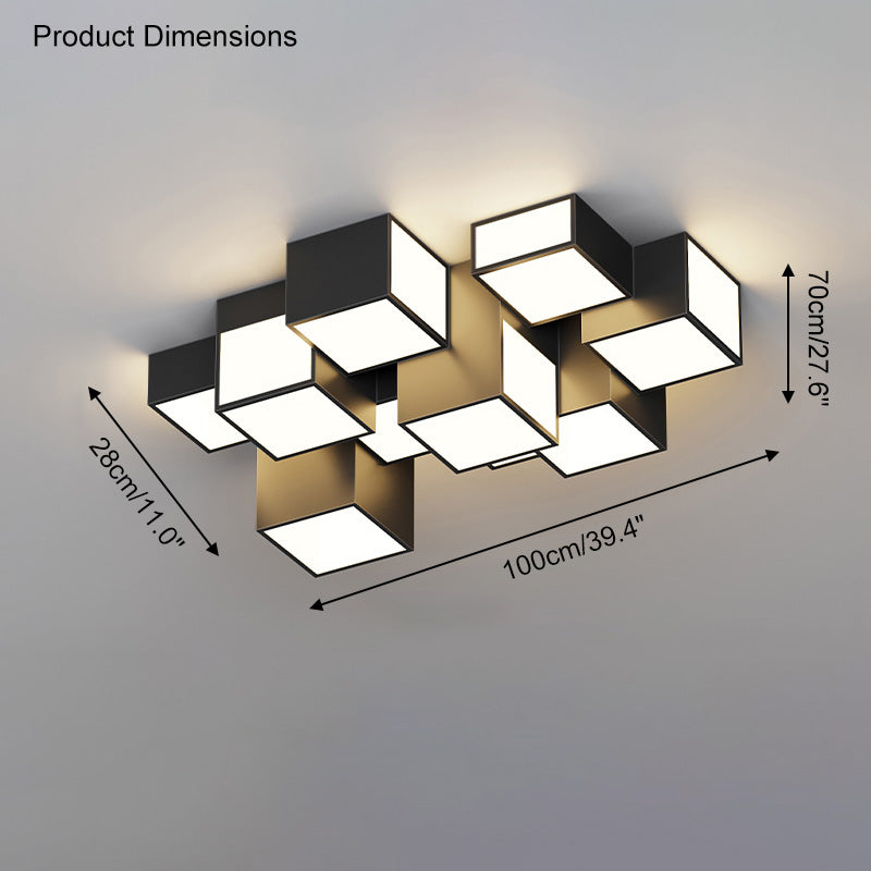 Plafonnier Cube Élégant
