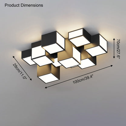 Plafonnier Cube Élégant