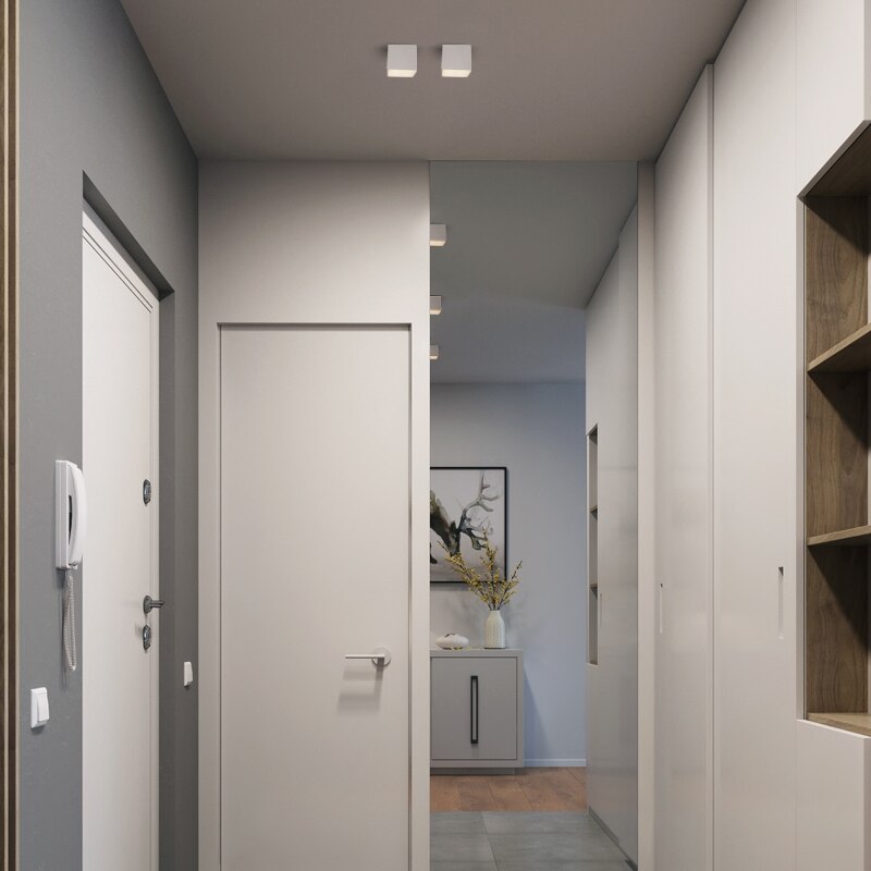 Plafonnier Cube LED Design Aluminium