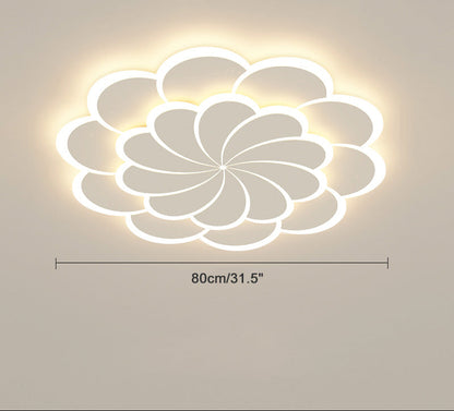 Plafonnier Design Fleur à Intensité Variable