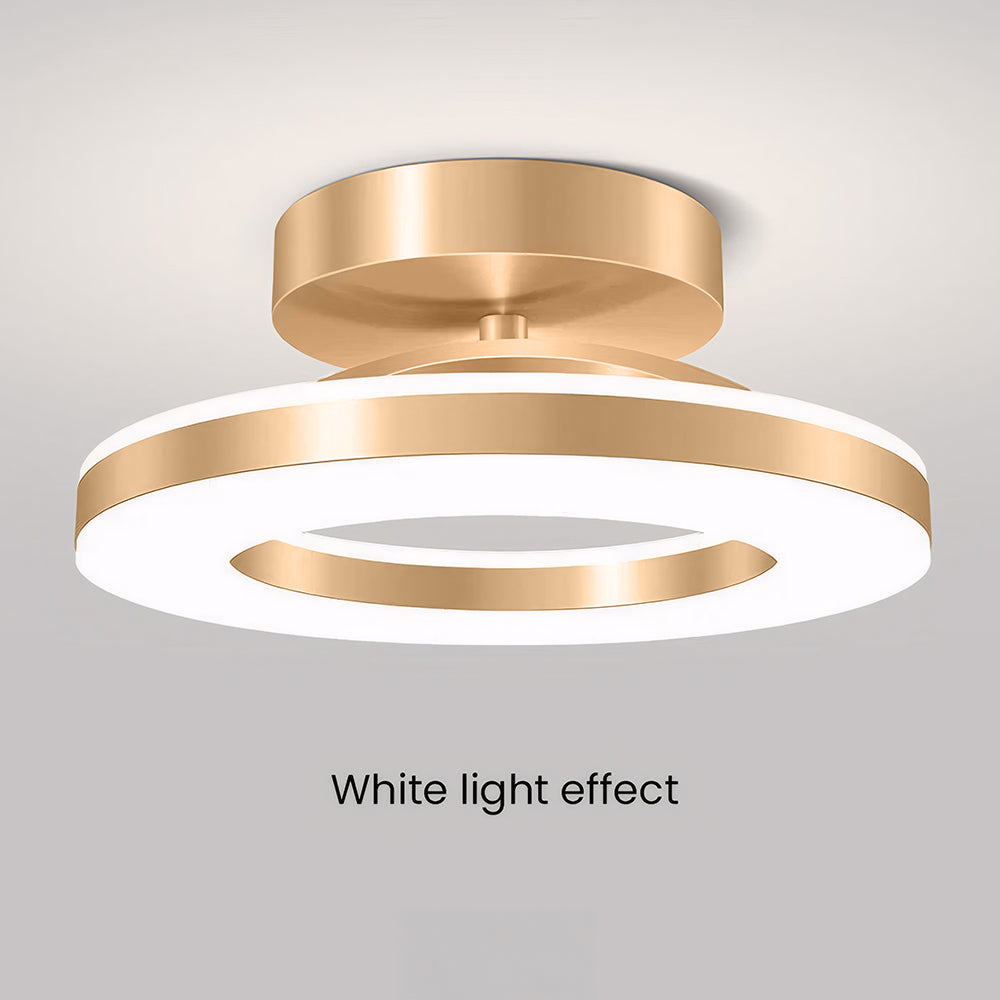 Plafonnier Élégance LED - Luminaire en Fer Doré