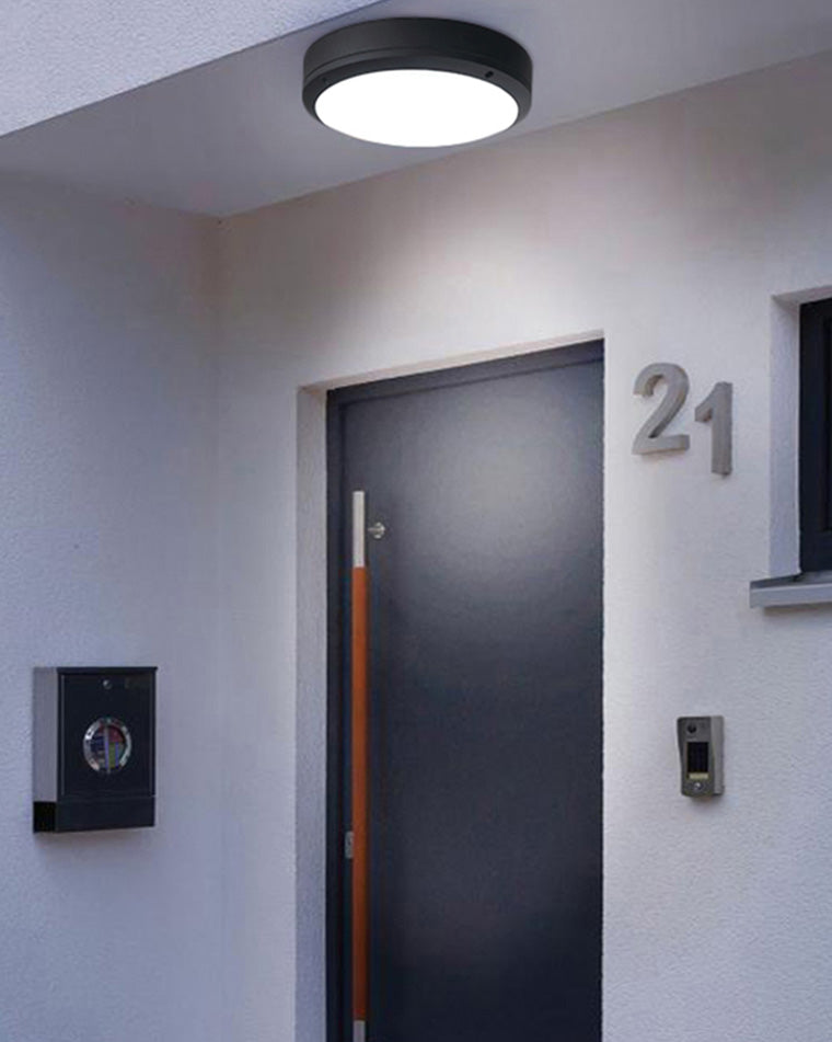 Plafonnier Extérieur Rond Obscura – Minimalisme et Efficacité