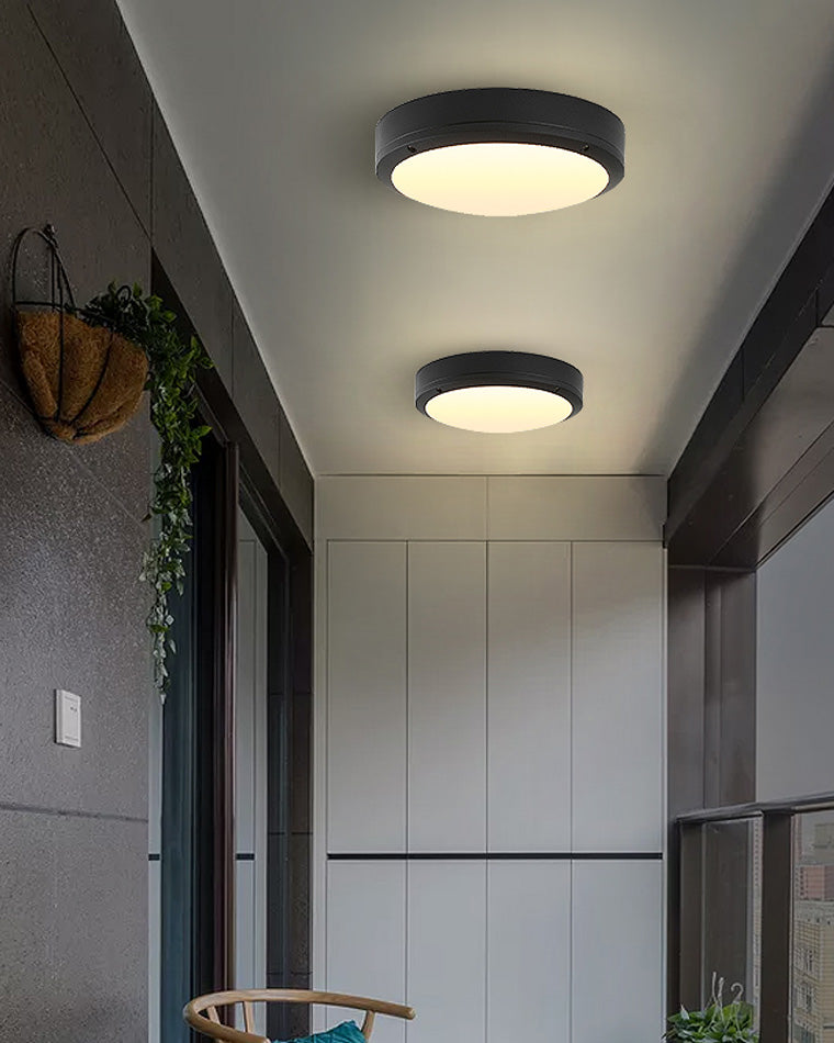 Plafonnier Extérieur Rond Obscura – Minimalisme et Efficacité
