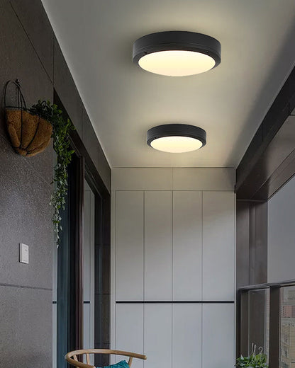 Plafonnier Extérieur Rond Obscura – Minimalisme et Efficacité