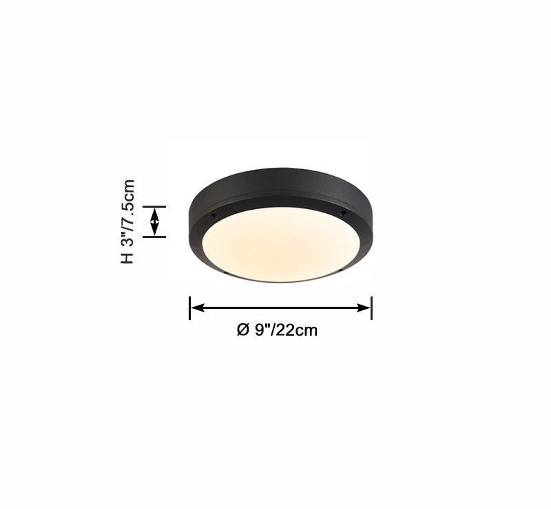 Plafonnier Extérieur Rond Obscura – Minimalisme et Efficacité