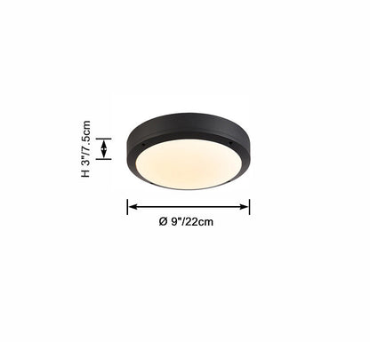 Plafonnier Extérieur Rond Obscura – Minimalisme et Efficacité
