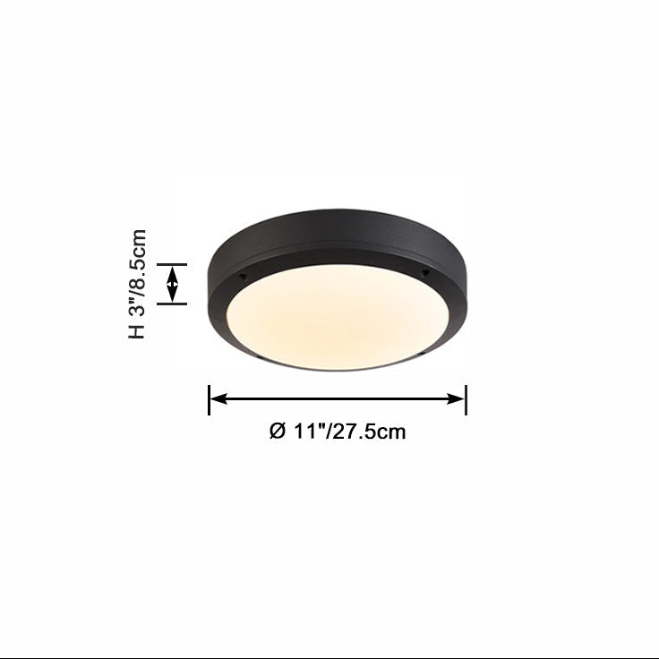 Plafonnier Extérieur Rond Obscura – Minimalisme et Efficacité