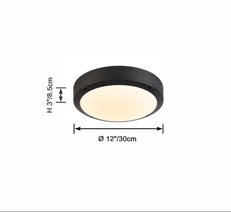 Plafonnier Extérieur Rond Obscura – Minimalisme et Efficacité