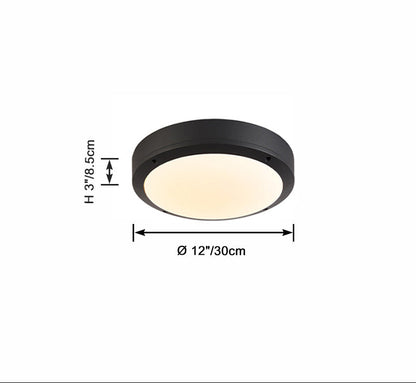 Plafonnier Extérieur Rond Obscura – Minimalisme et Efficacité