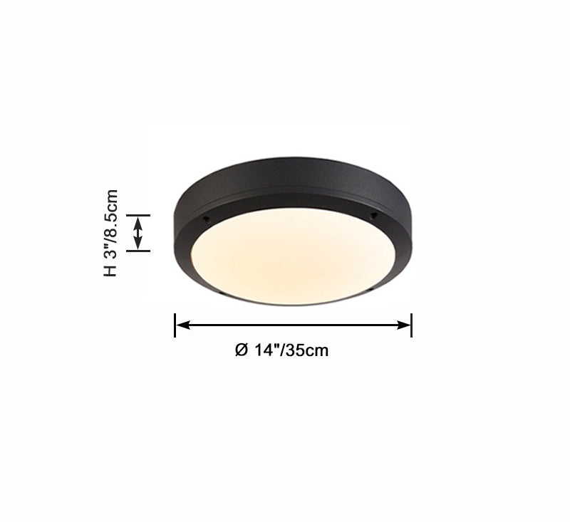 Plafonnier Extérieur Rond Obscura – Minimalisme et Efficacité