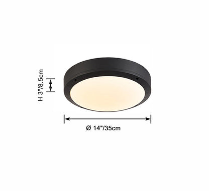 Plafonnier Extérieur Rond Obscura – Minimalisme et Efficacité