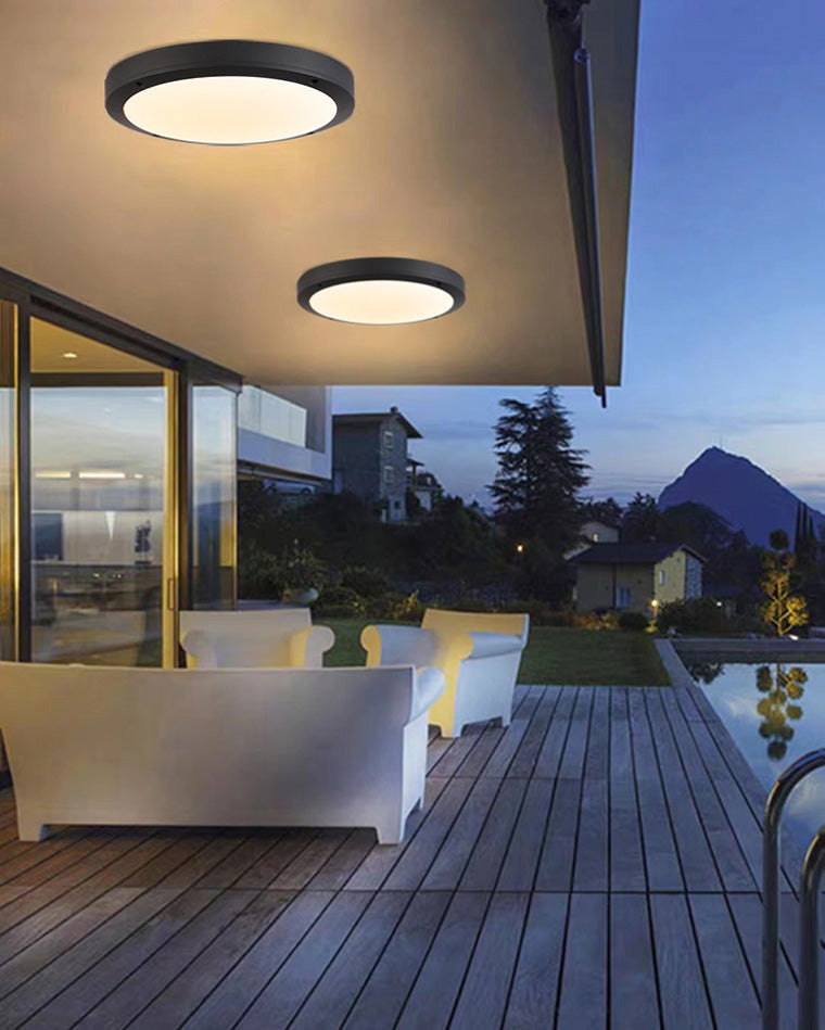 Plafonnier Extérieur Rond Obscura – Minimalisme et Efficacité