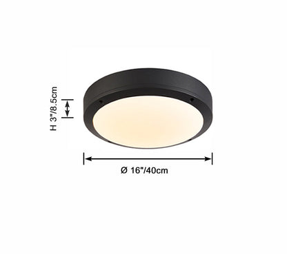 Plafonnier Extérieur Rond Obscura – Minimalisme et Efficacité