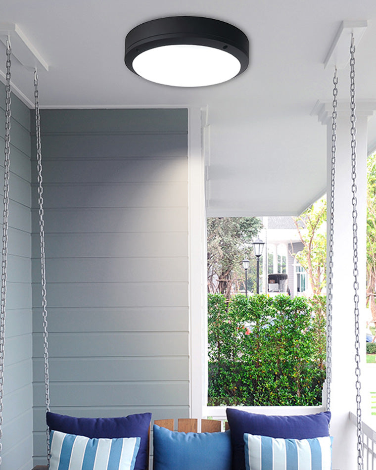 Plafonnier Extérieur Rond Obscura – Minimalisme et Efficacité