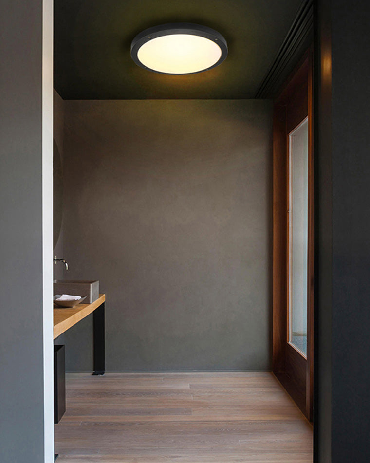 Plafonnier Extérieur Rond Obscura – Minimalisme et Efficacité