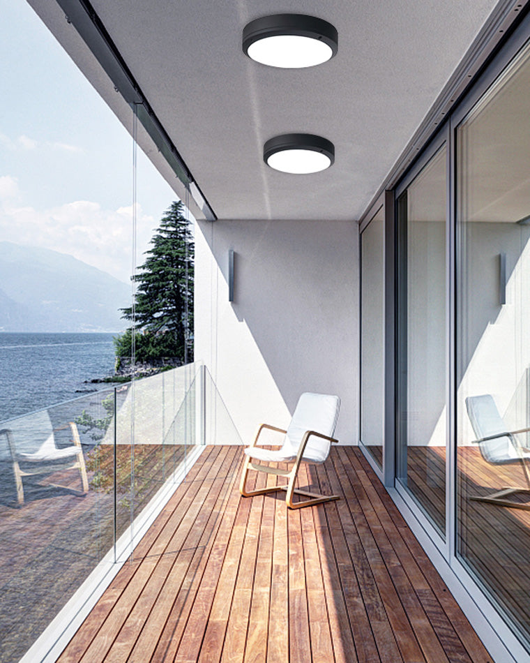 Plafonnier Extérieur Rond Obscura – Minimalisme et Efficacité