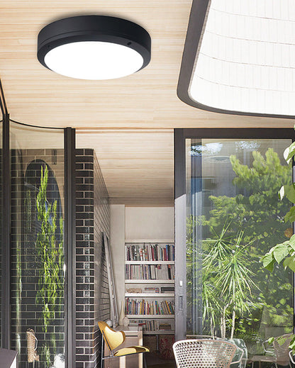 Plafonnier Extérieur Rond Obscura – Minimalisme et Efficacité