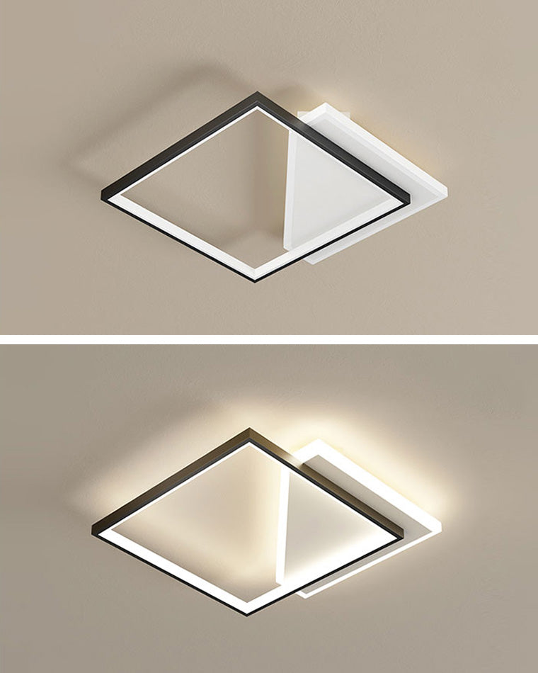 Plafonnier Géométrique Plat à Intensité Variable