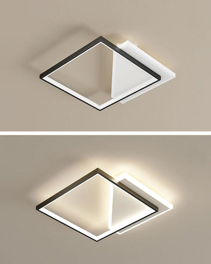 Plafonnier Géométrique Plat à Intensité Variable