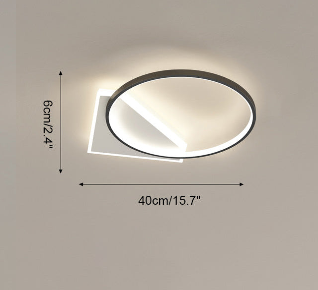 Plafonnier Géométrique Plat à Intensité Variable
