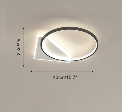 Plafonnier Géométrique Plat à Intensité Variable