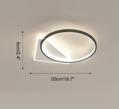 Plafonnier Géométrique Plat à Intensité Variable