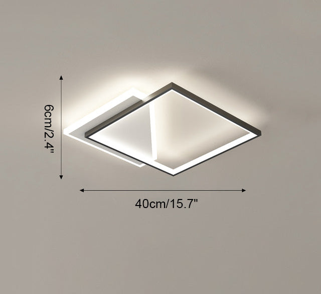 Plafonnier Géométrique Plat à Intensité Variable