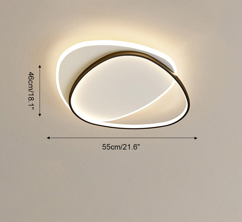 Plafonnier Géométrique Plat à Intensité Variable